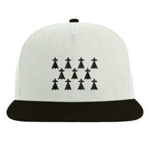 Casquette Snapback à visière plate du bagad Keriz - Hermines